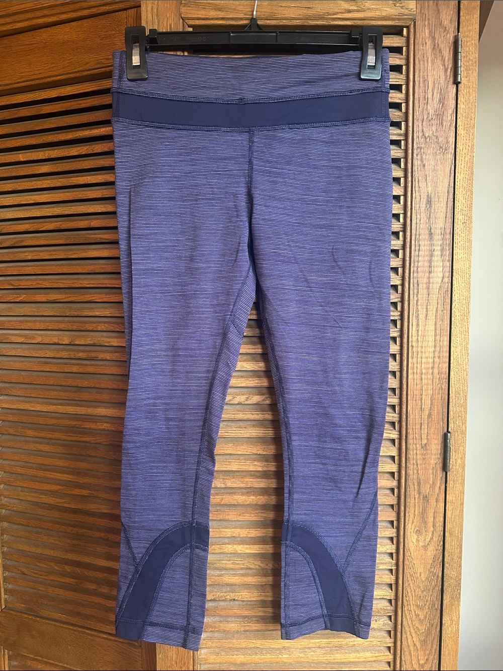lululemon athletica Purple Capri Leggings with Contrast Waistband